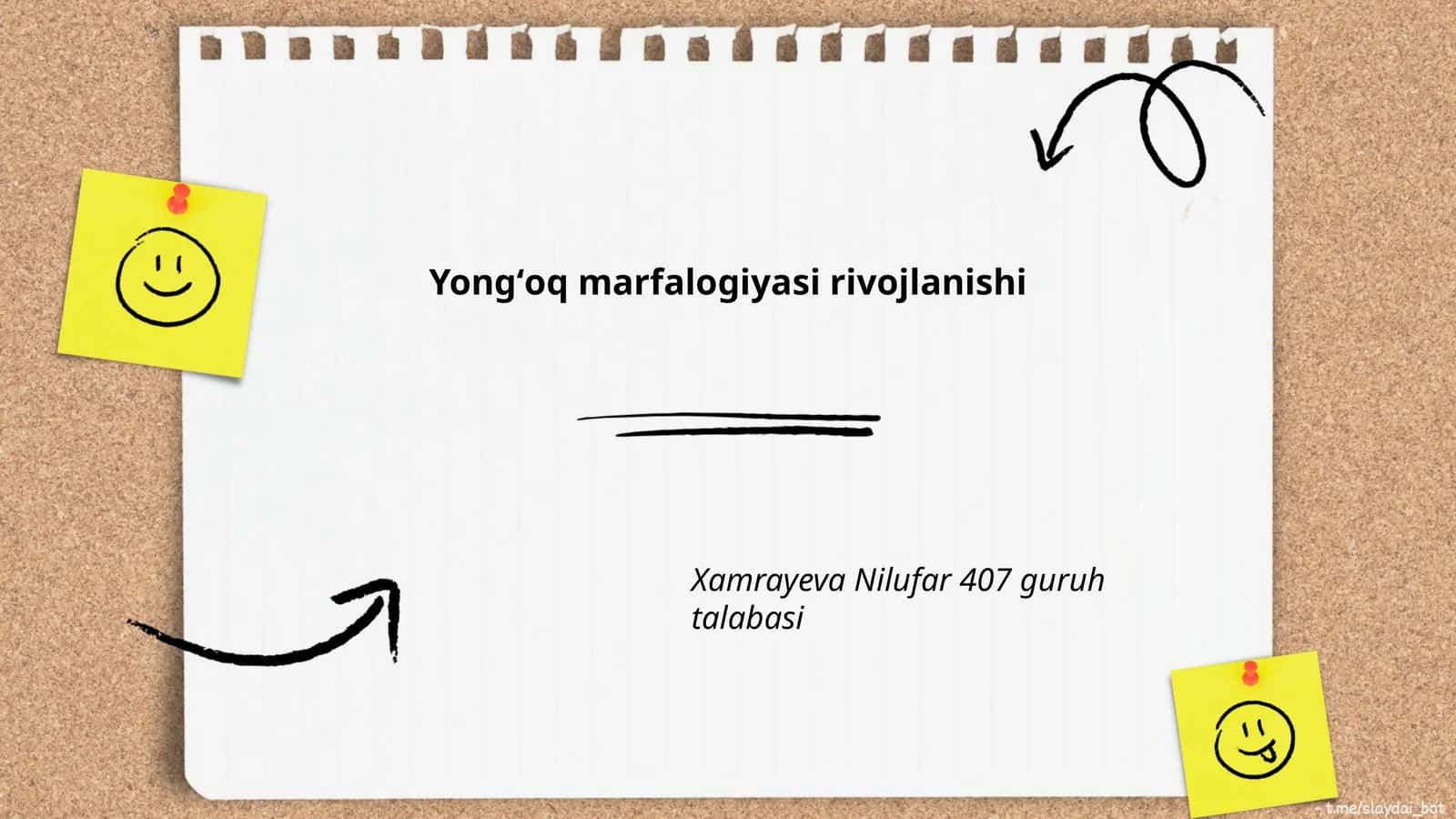Yongʻoq marfalogiyasi rivojlanishi
