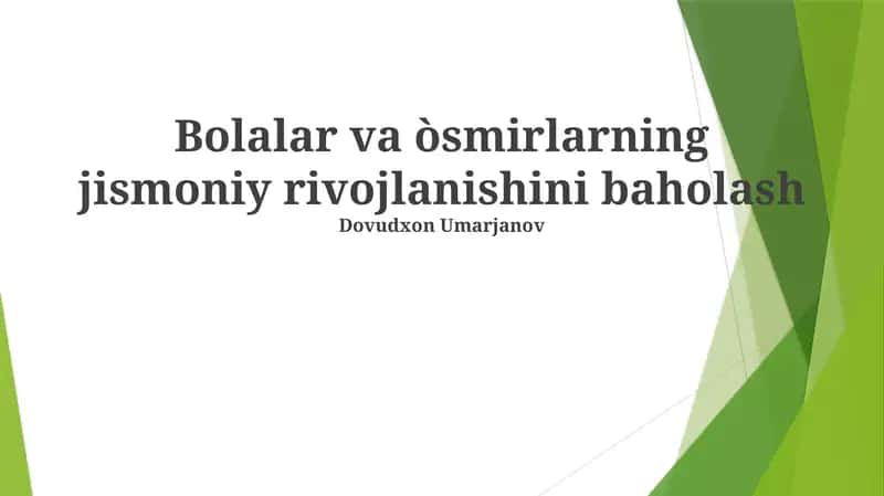 Jismoniy rivojlanish
