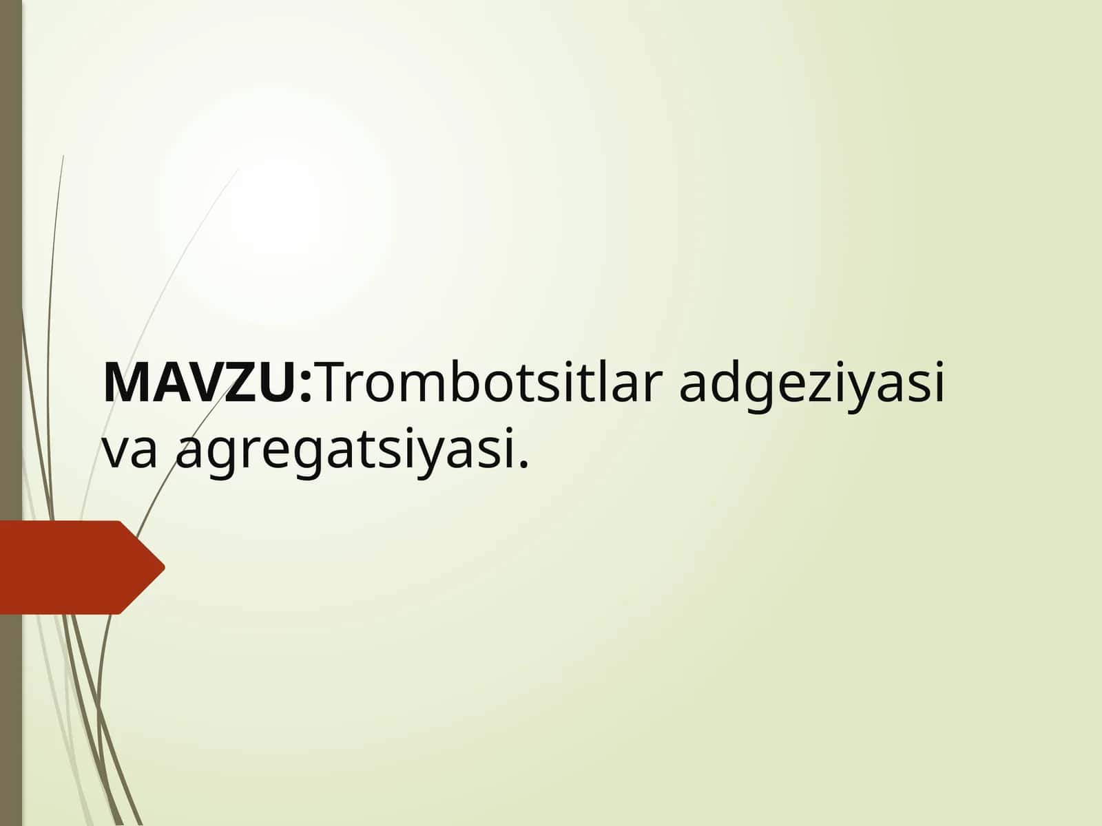 Trombotsitlar adgeziyasi va agregatsiyasi