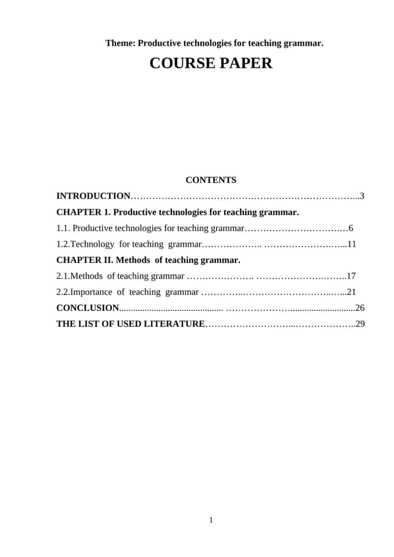 Productive technologies for teaching grammar