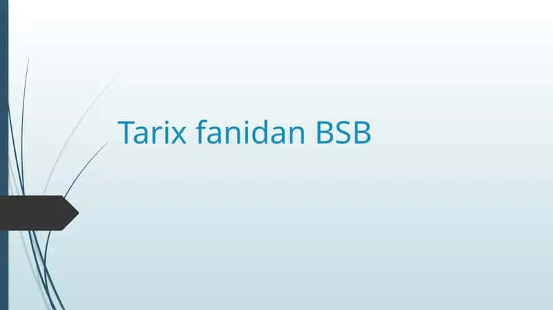Tarix fanidan BSB