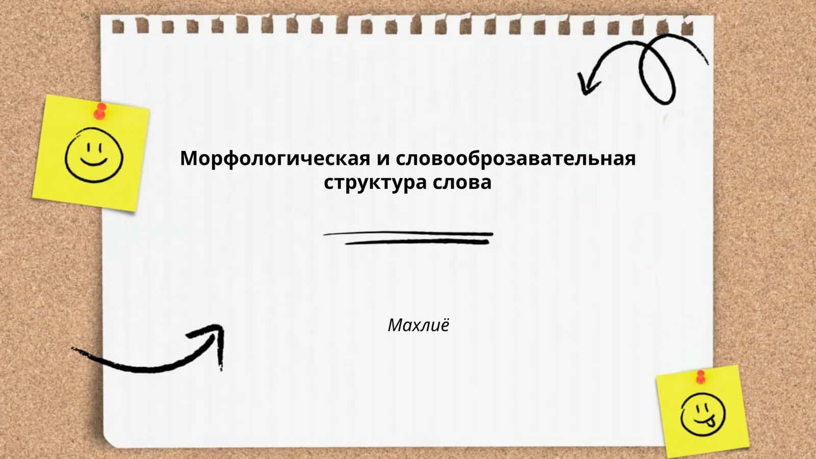 Морфологическая и словообразовательная структура слова