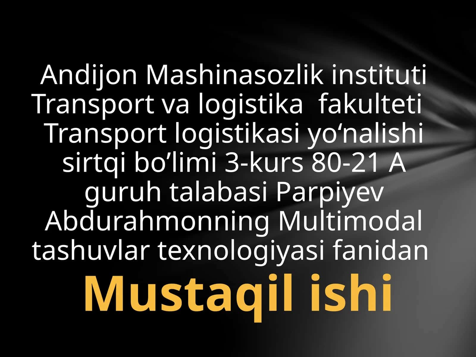 Aralash qatnovda yuklarni xalqaro tashish