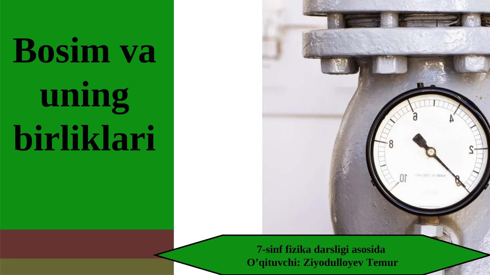 7-sinf fizika darsligi asosida