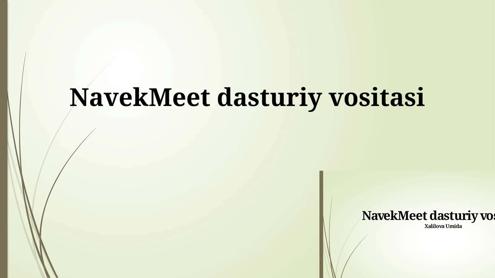 NavekMeet dasturiy vositasi