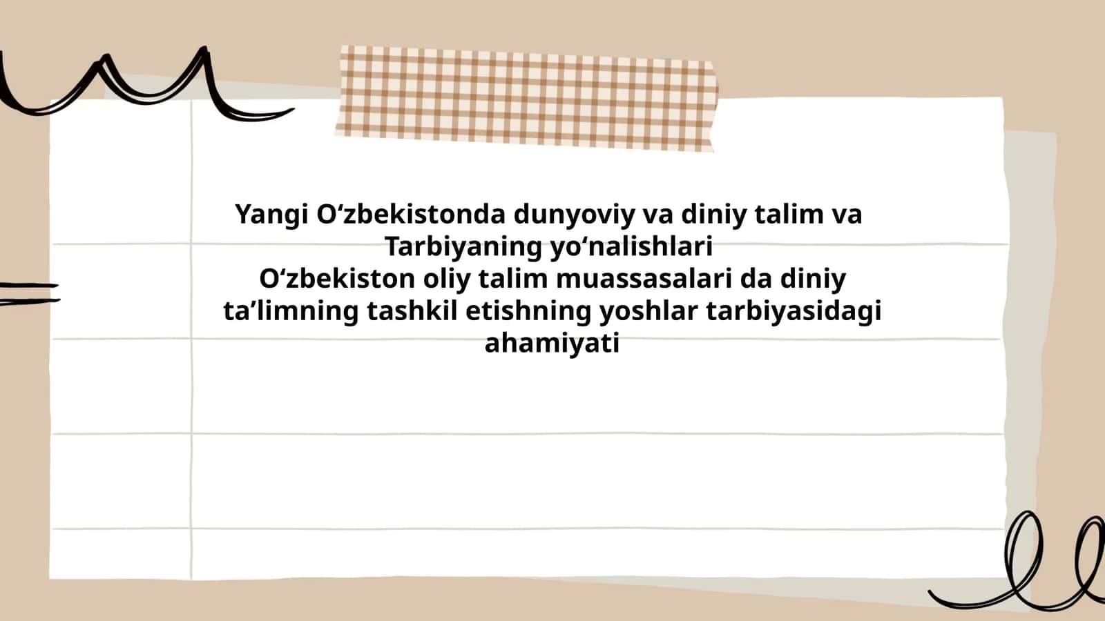 Tarbiyaning yoʻnalishlari