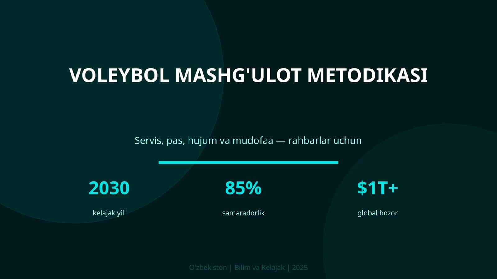 Voleybol mashg'ulot metodikasi