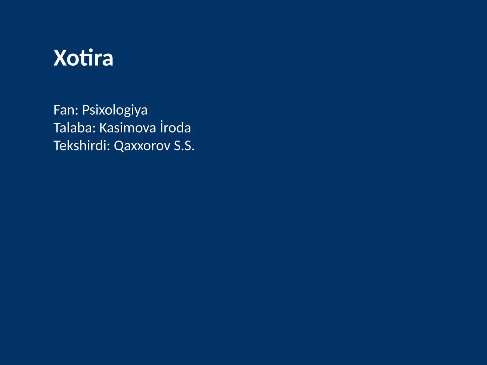 Xotira