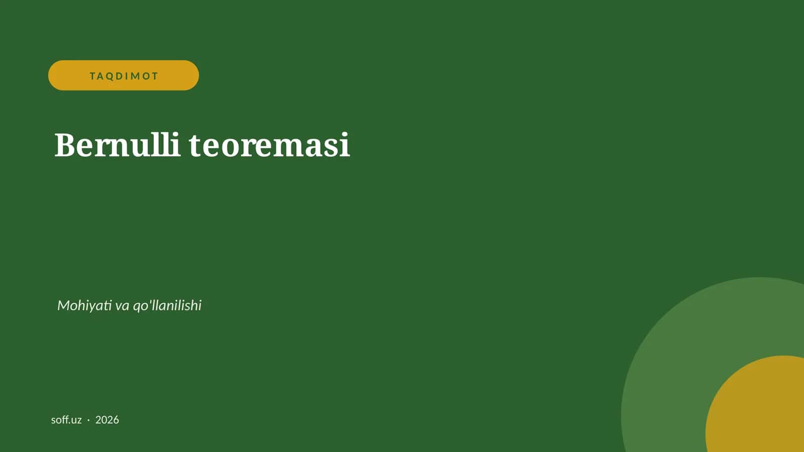 Bernulli teoremasi