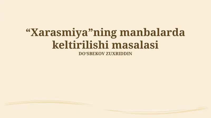 Xorazmiya manbalarida aks etgan davrlar