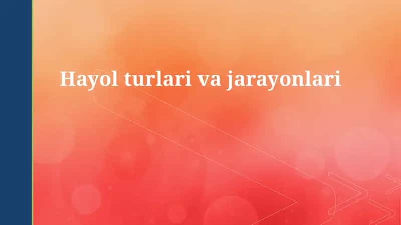 Hayot faoliyatining turlari