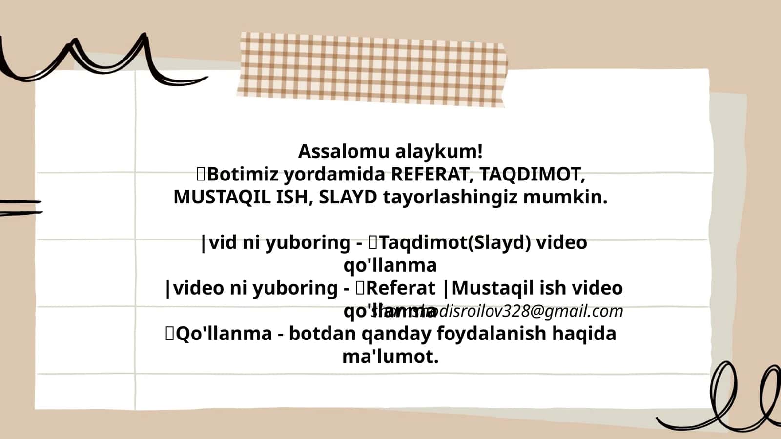 Referat, Taqdimot, Mustaqil Ish, Slayd tayyorlash