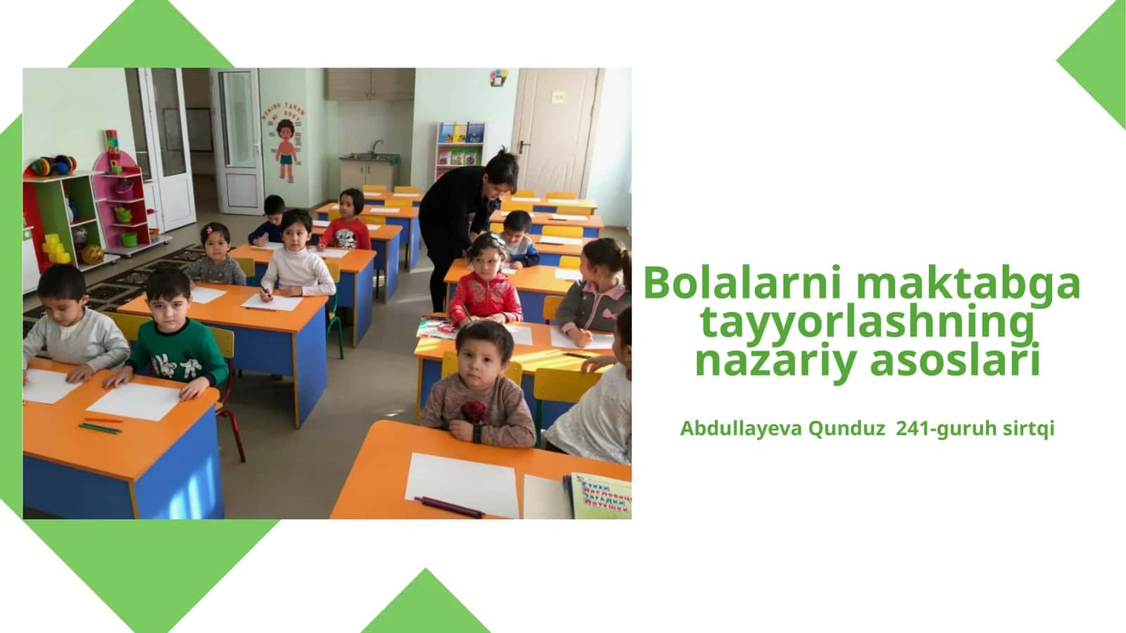Bolalarni maktabga tayyorlashning nazariy asoslari