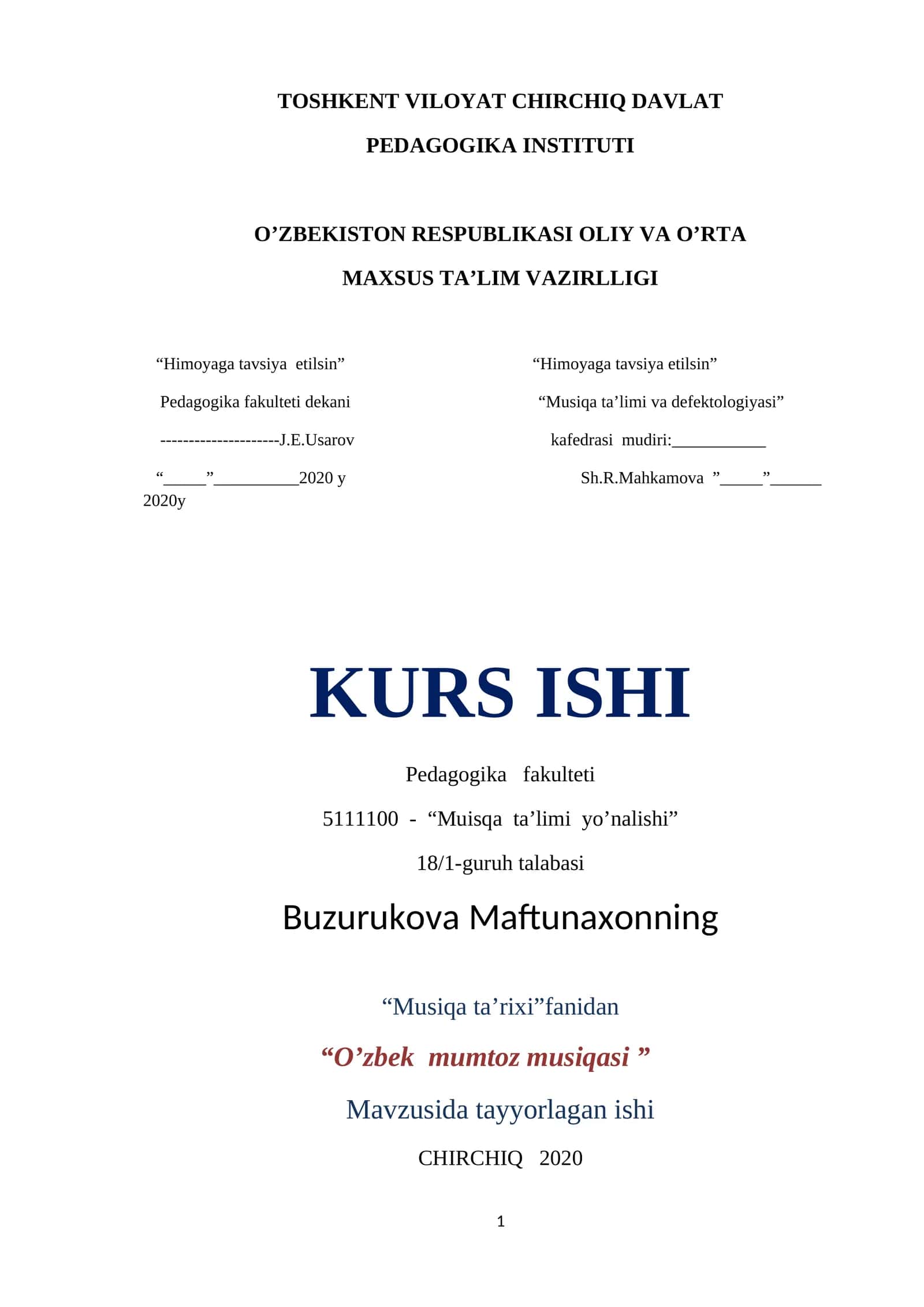 O’zbek mumtoz musiqasi