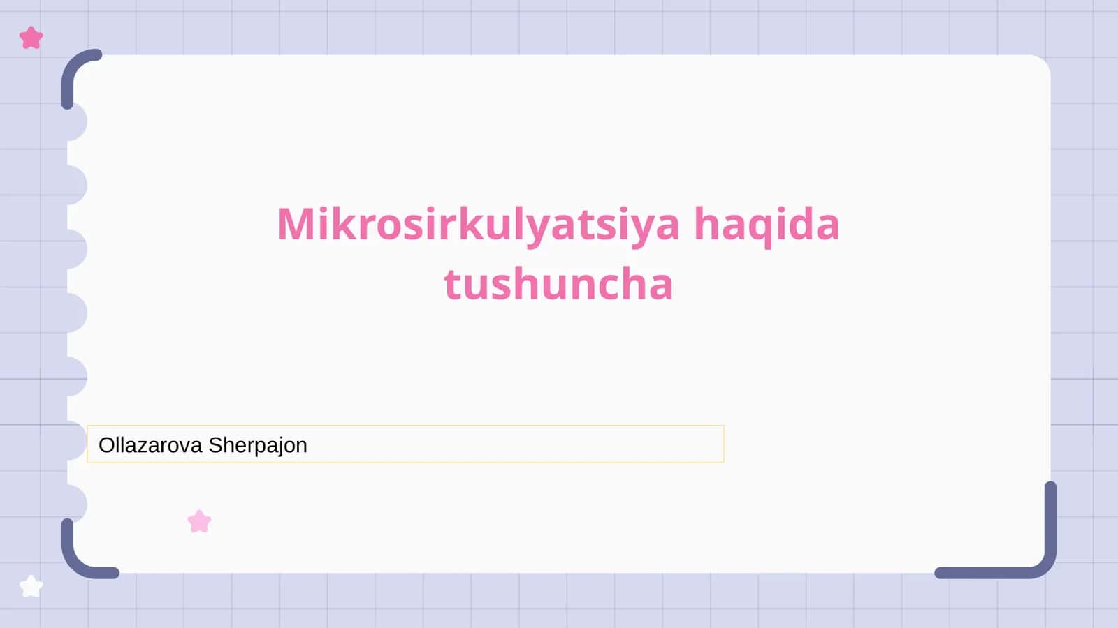 Mikrosirkulyatsiya haqida tushuncha