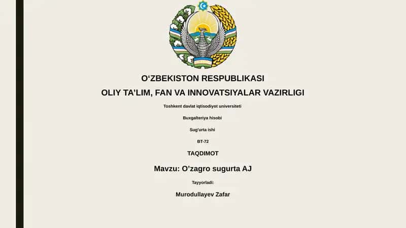 O’zagro sugurta AJ