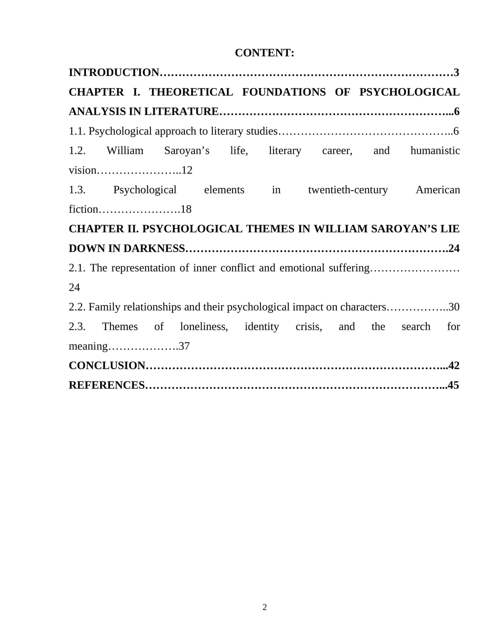 Psychological Analysis in Literature