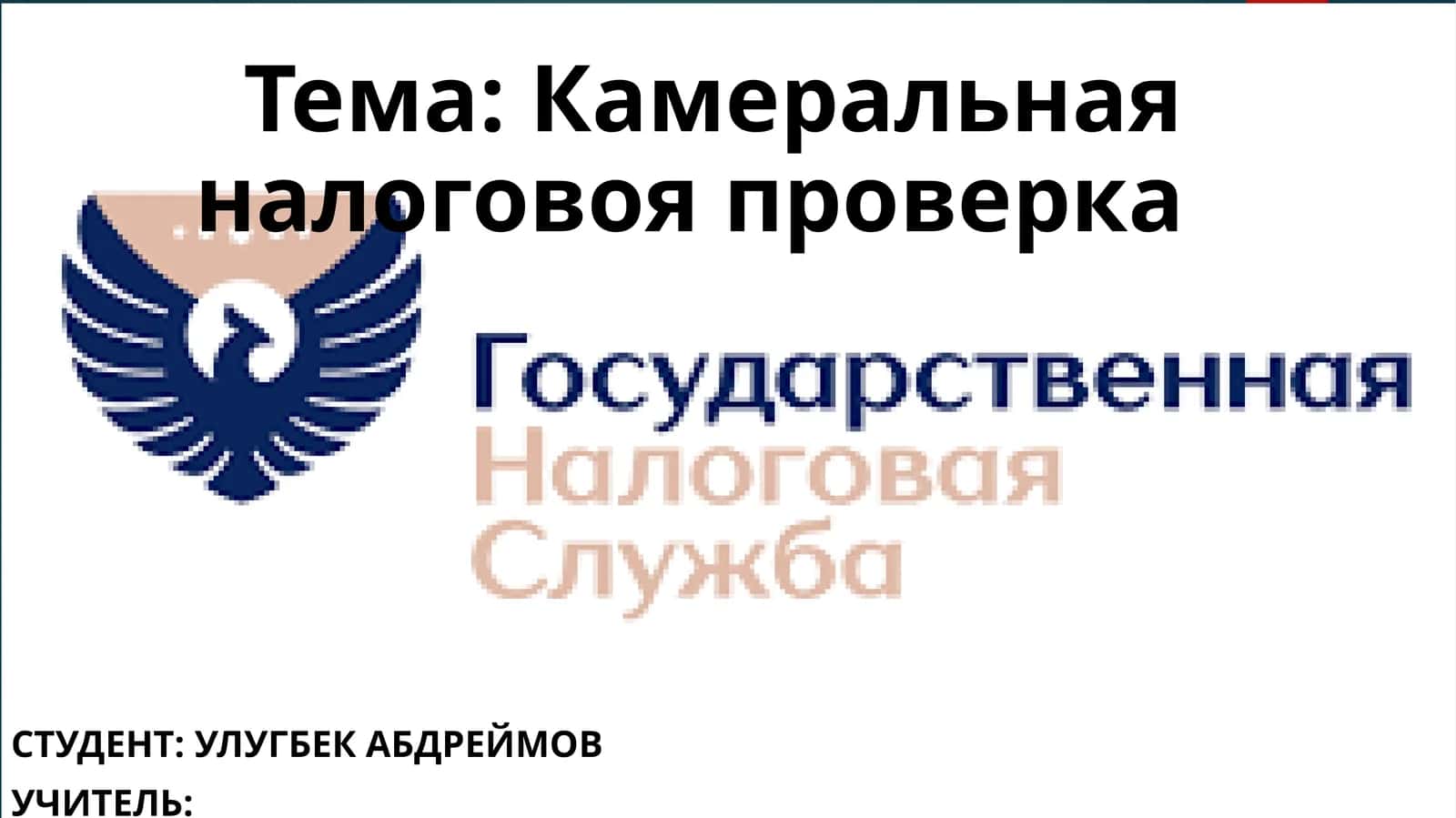 Камеральная налоговая проверка