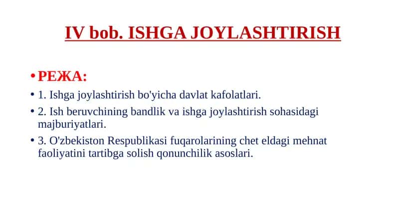 Ishga joylashtirish
