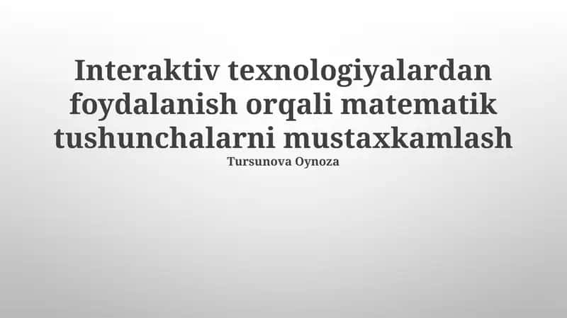 Interaktiv Matematika Platformalari