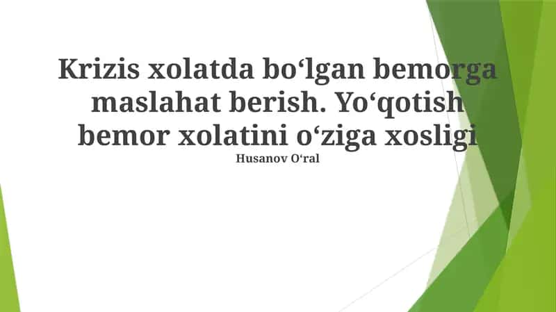 Bemor psixologiyasi