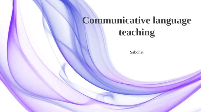 Communicative Language Teaching