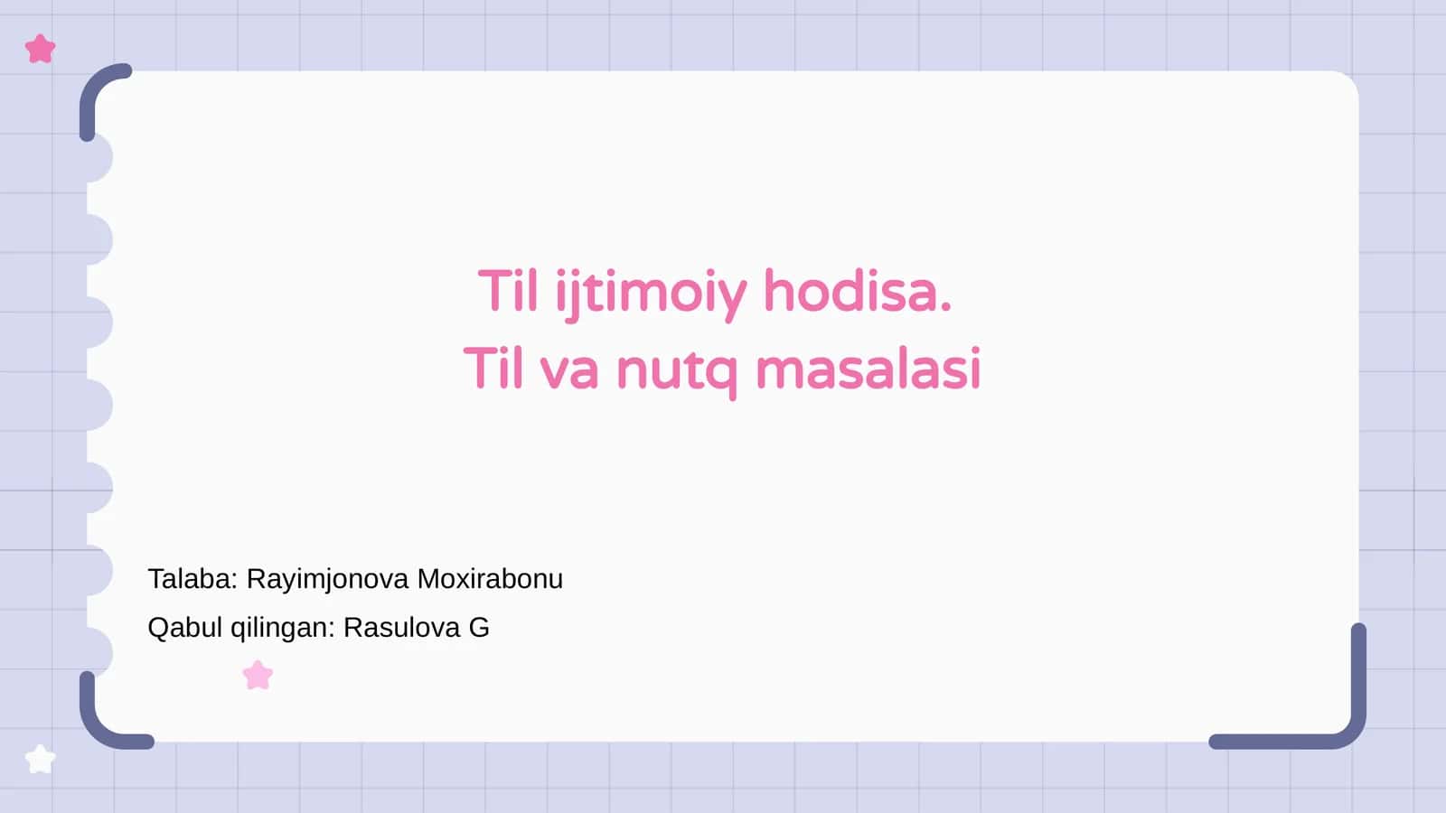 Til ijtimoiy hodisa.Til va nutq masalasi