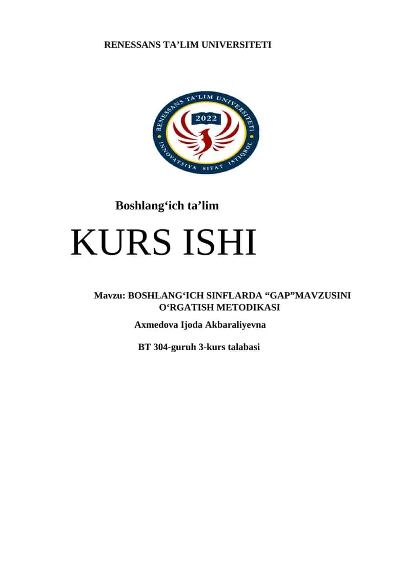 kurs ishi