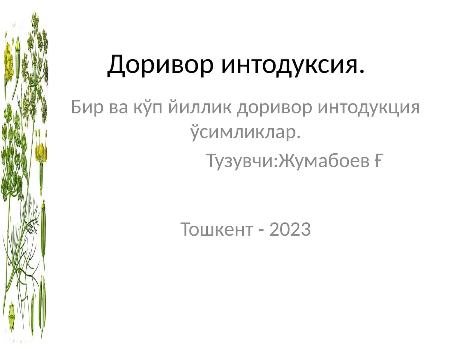 Доривор интодуксия