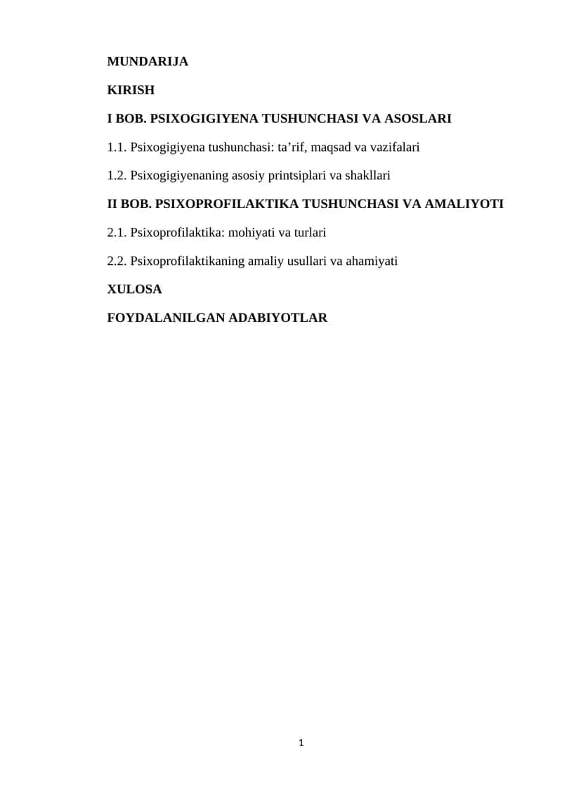 Psixogigiyena va Psixoprofilaktika