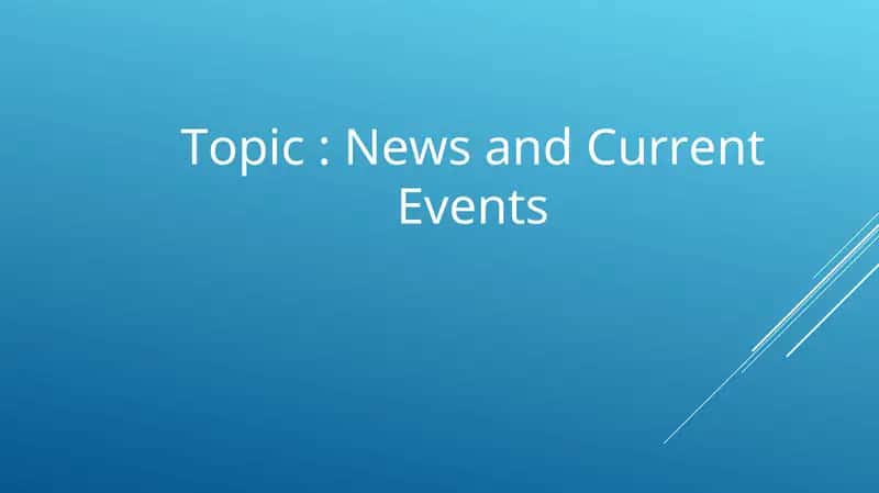 News and Current Events