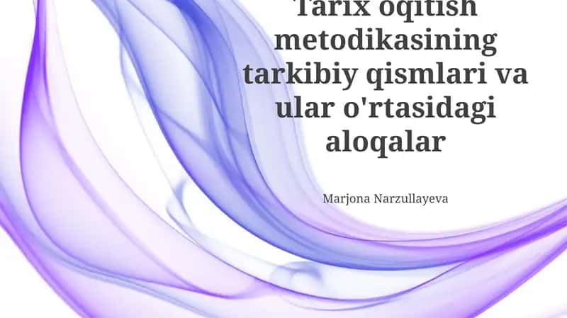 Tarix o'qitish metodikasi