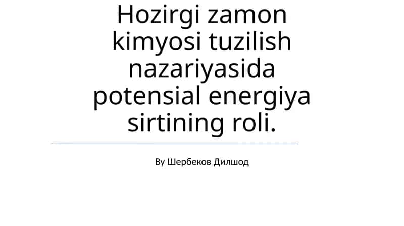 Zamonaviy Kompyuter Kimyosidagi Qo'llanmalar