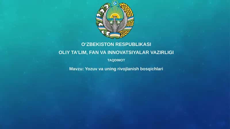 Yozuv va uning rivojlanish bosqichlari