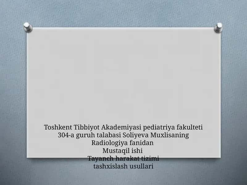 Radiologiyafanidan Mustaqilishi
