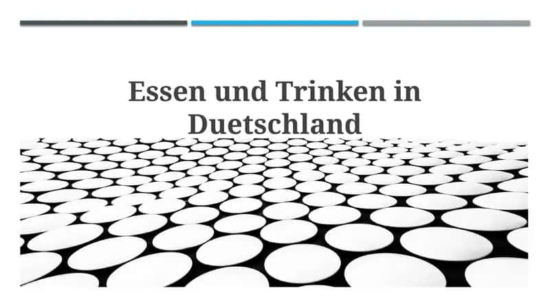 Essen und Trinken in Deutschland