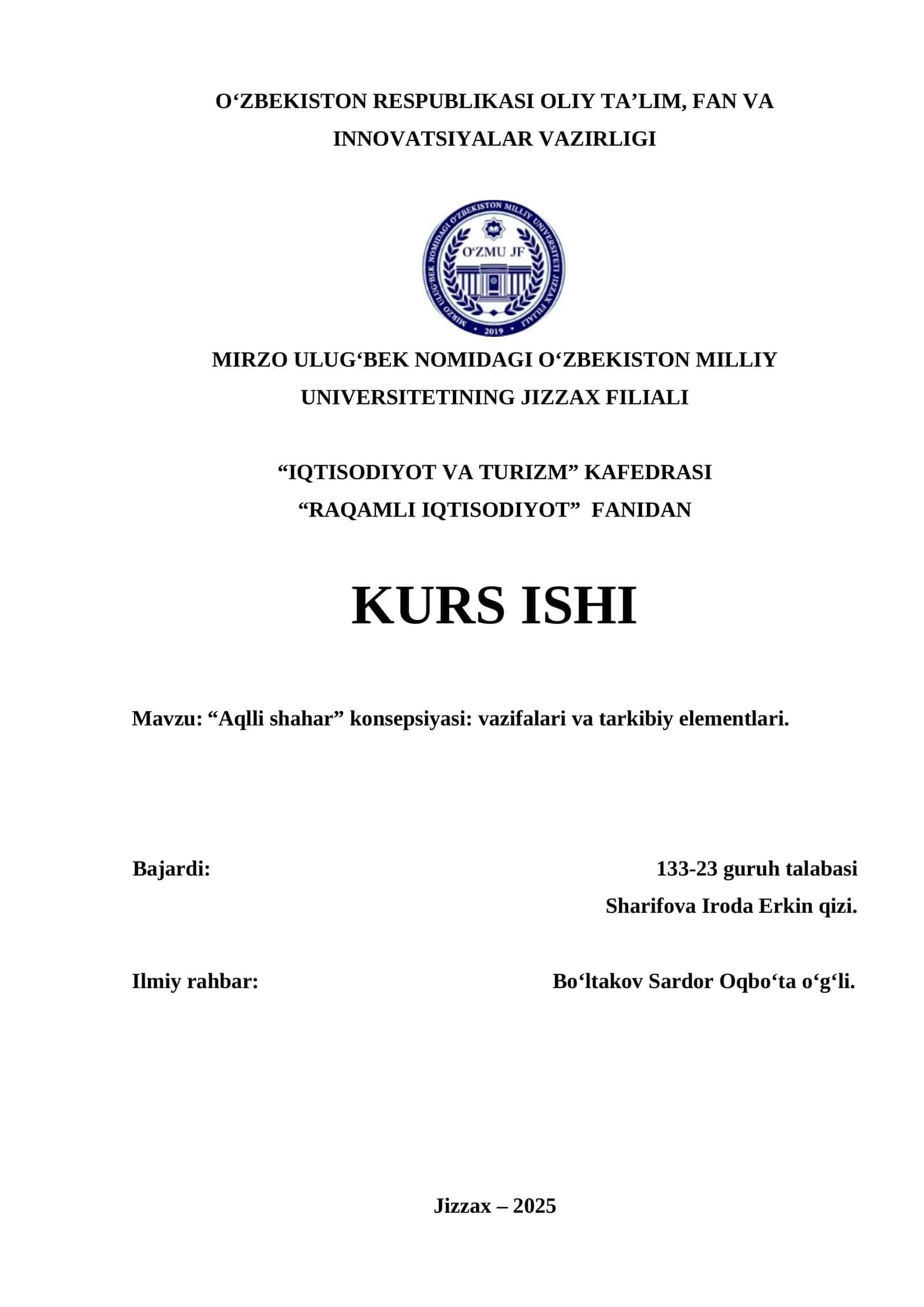 Aqlli shahar konsepsiyasi: vazifalari va tarkibiy elementlari