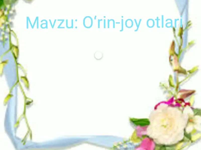 O`rin-joy otlari