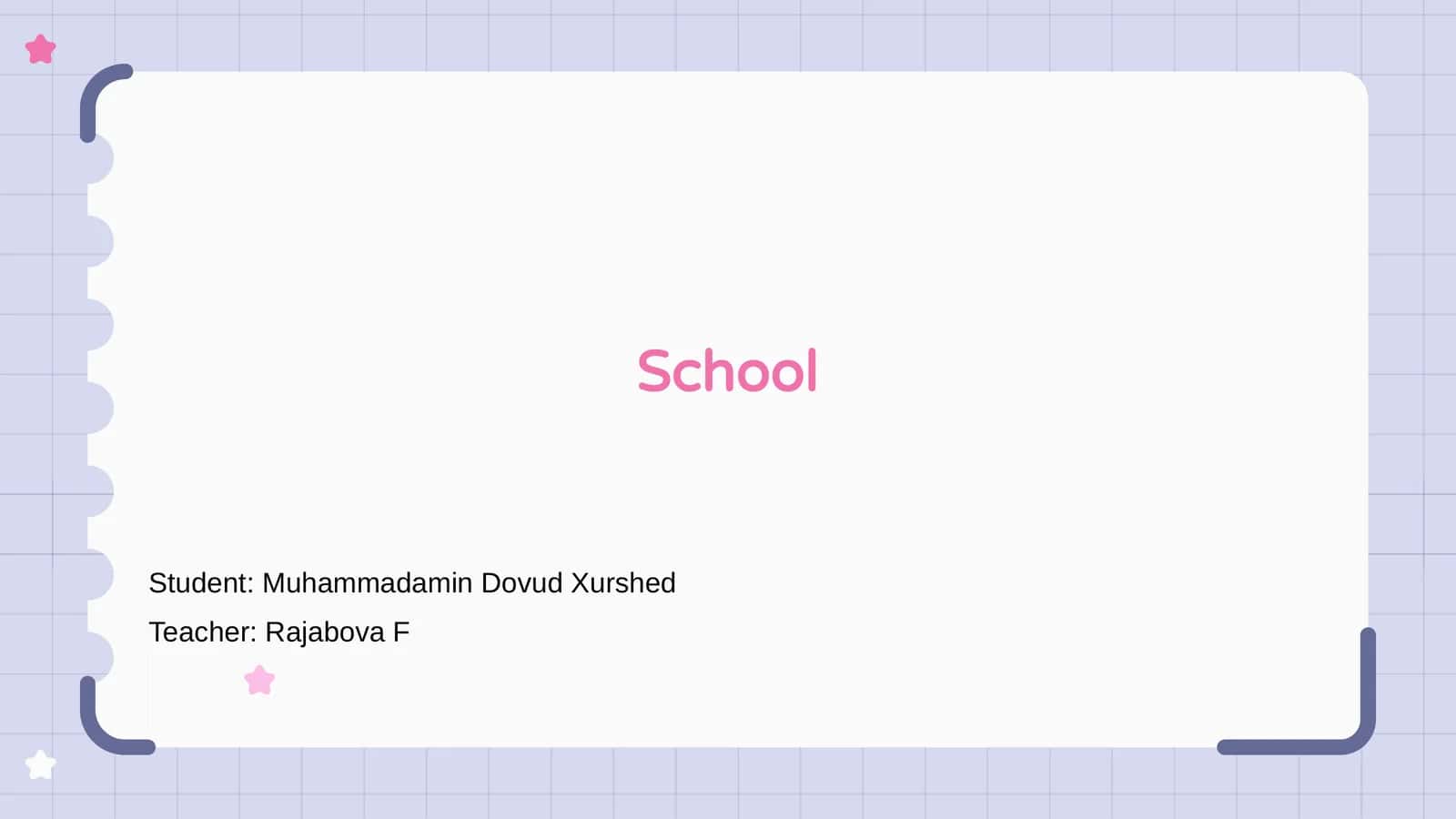 Introduction to School