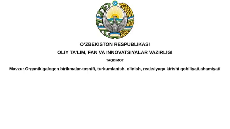 Organik Galogen Birikmalar
