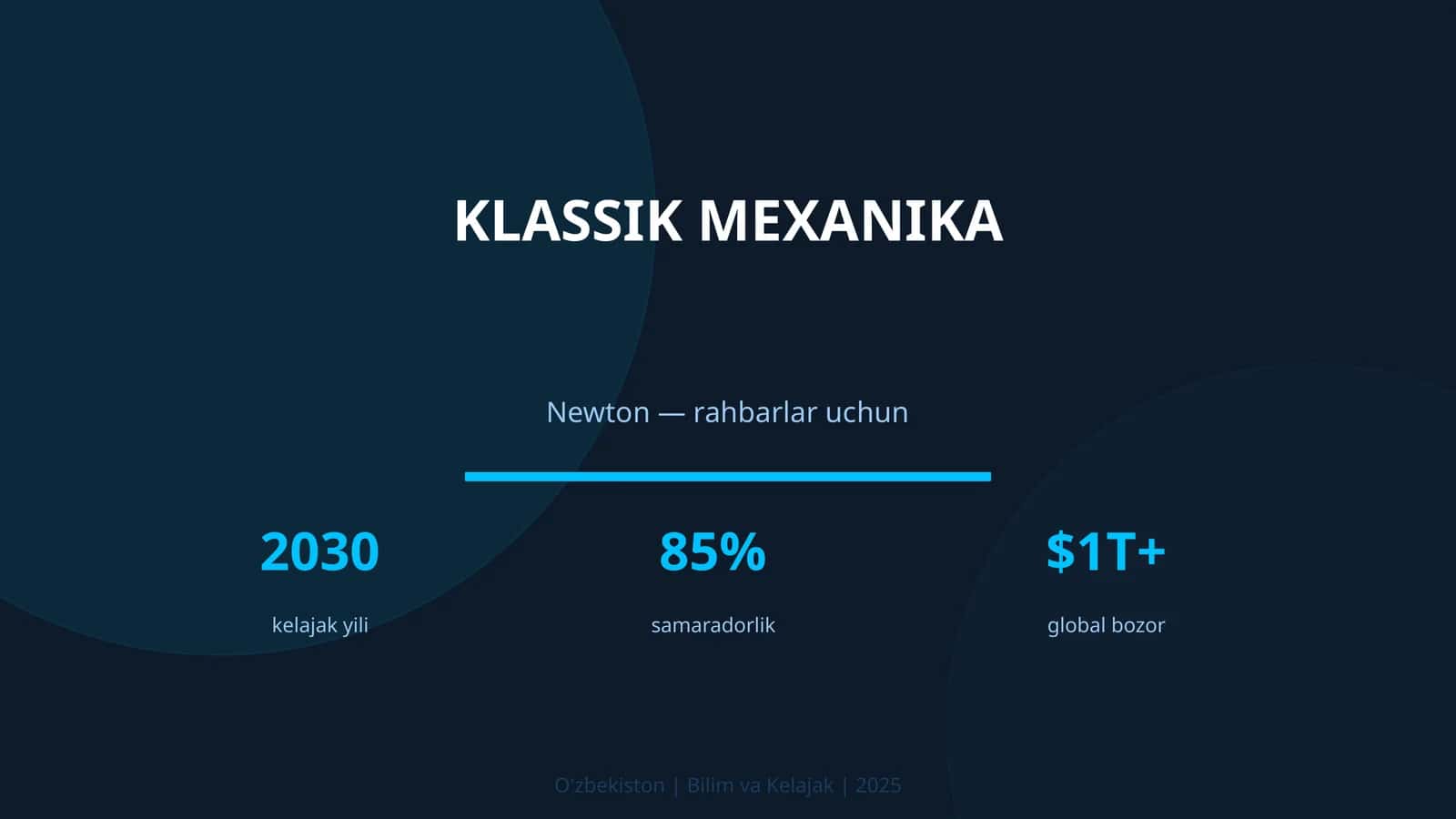 KIRISH: Klassik mexanika