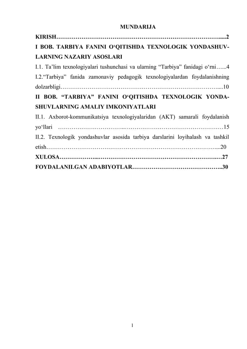 "TEXNOLOGIK YONDASHUVLARNING NAZARIY ASOSLARI"