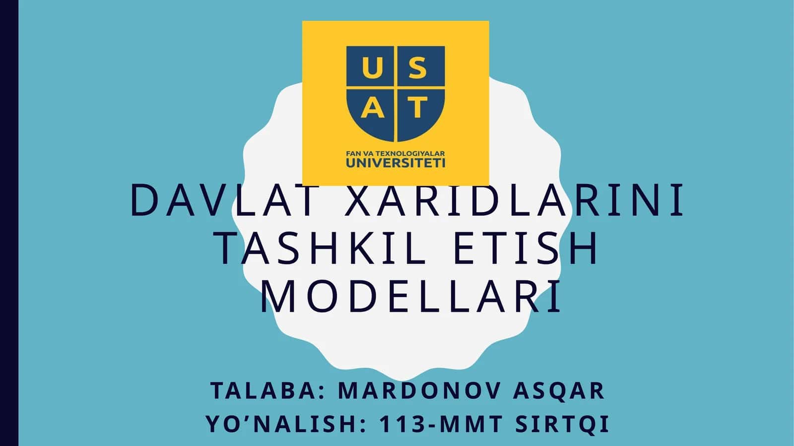 Davlat xaridlarini tashkil etish modellari