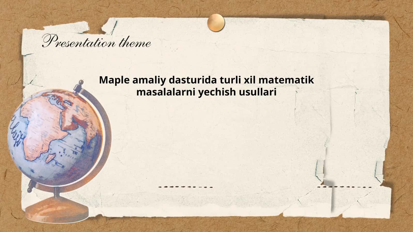 Maple amaliy dasturida turli xil matematik masalalarni yechish usullari