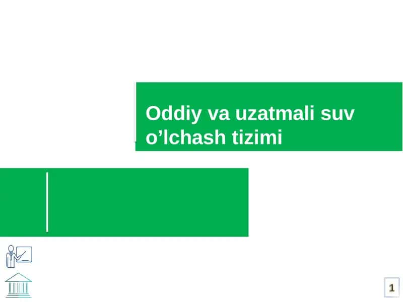 Oddiy va uzatmali suv o’lchash tizimi
