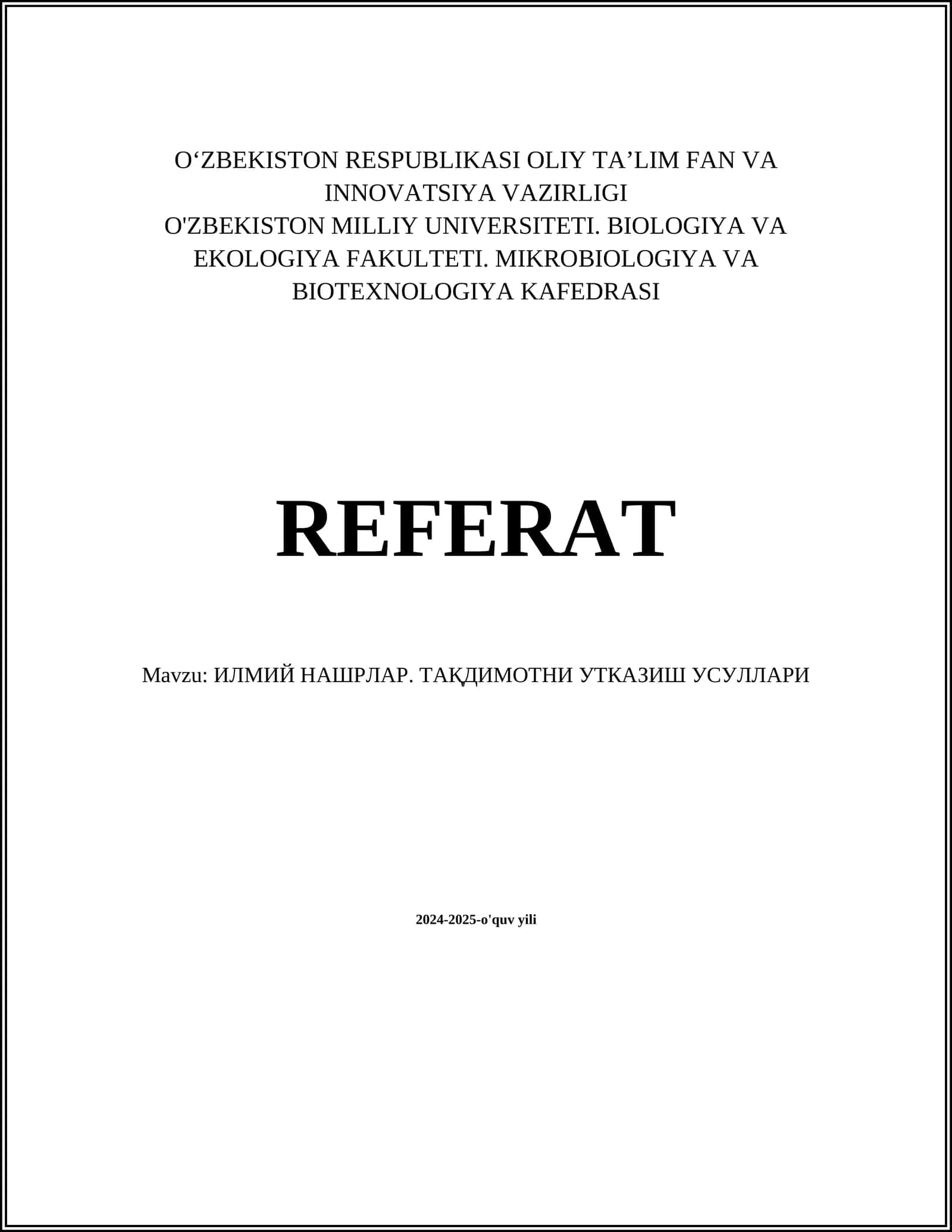 Таълимда инновацион технологиялар