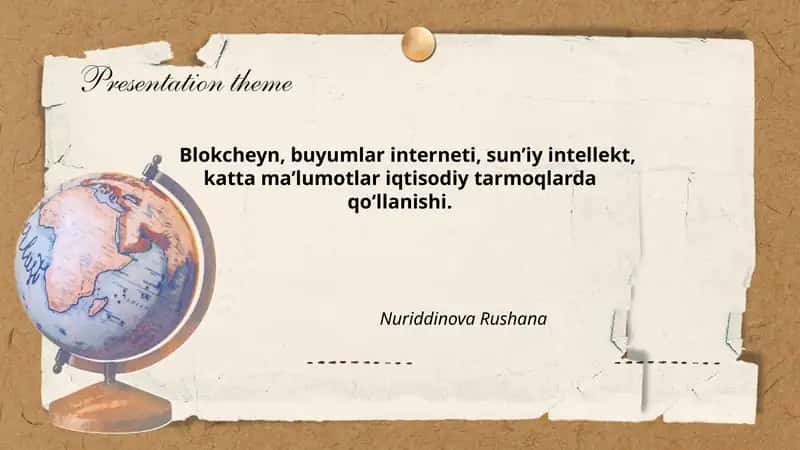 Bank va moliya sektorida blokcheyn va katta ma’lumotlar qo‘llanilishi