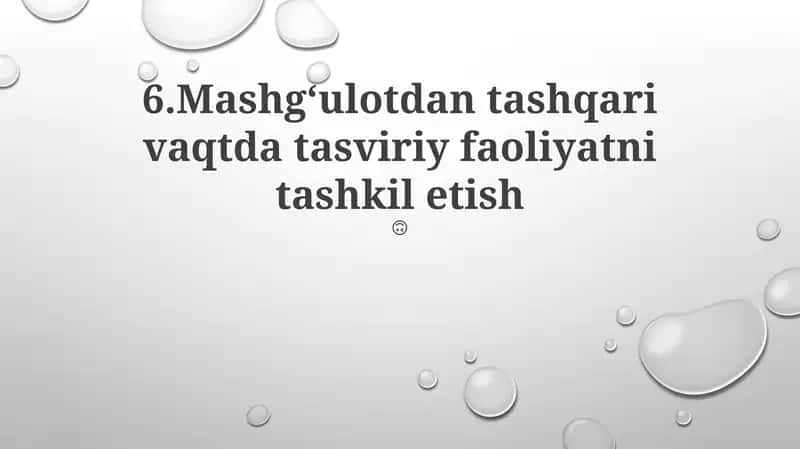 Mashg‘ulotdan tashqari vaqtda tasviriy faoliyatni tashkil etish