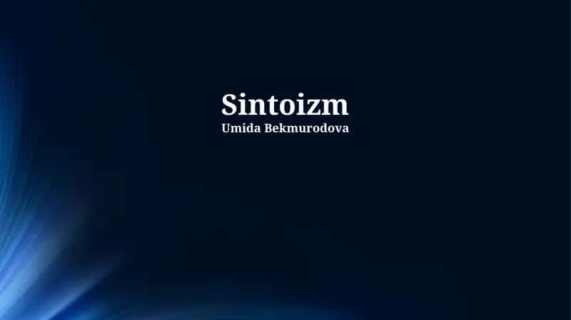 Sintoizm
