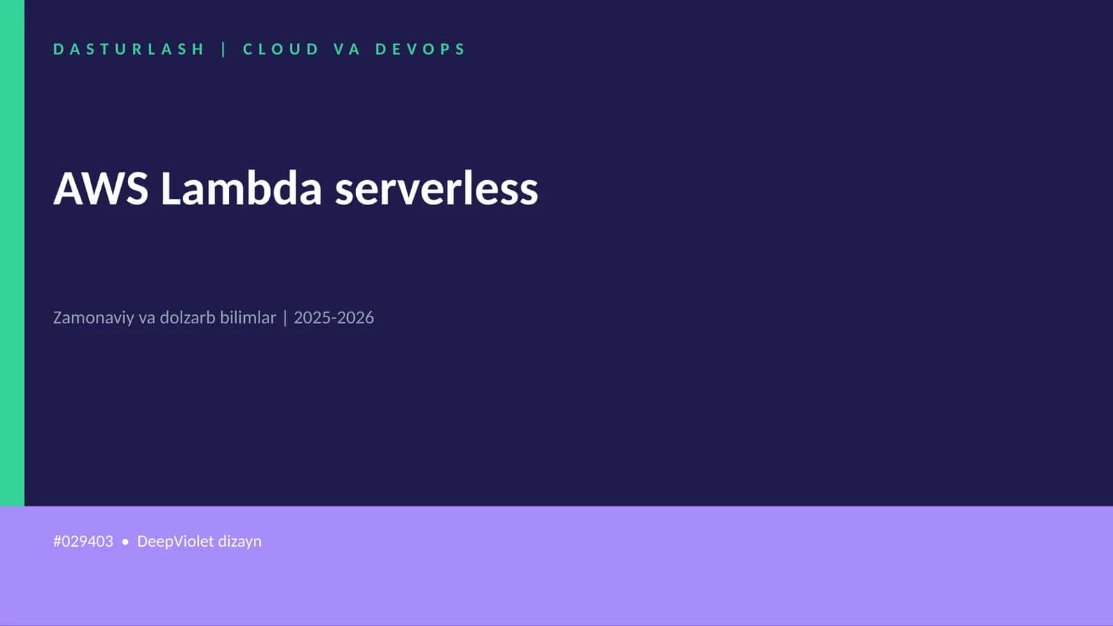 AWS Lambda serverless